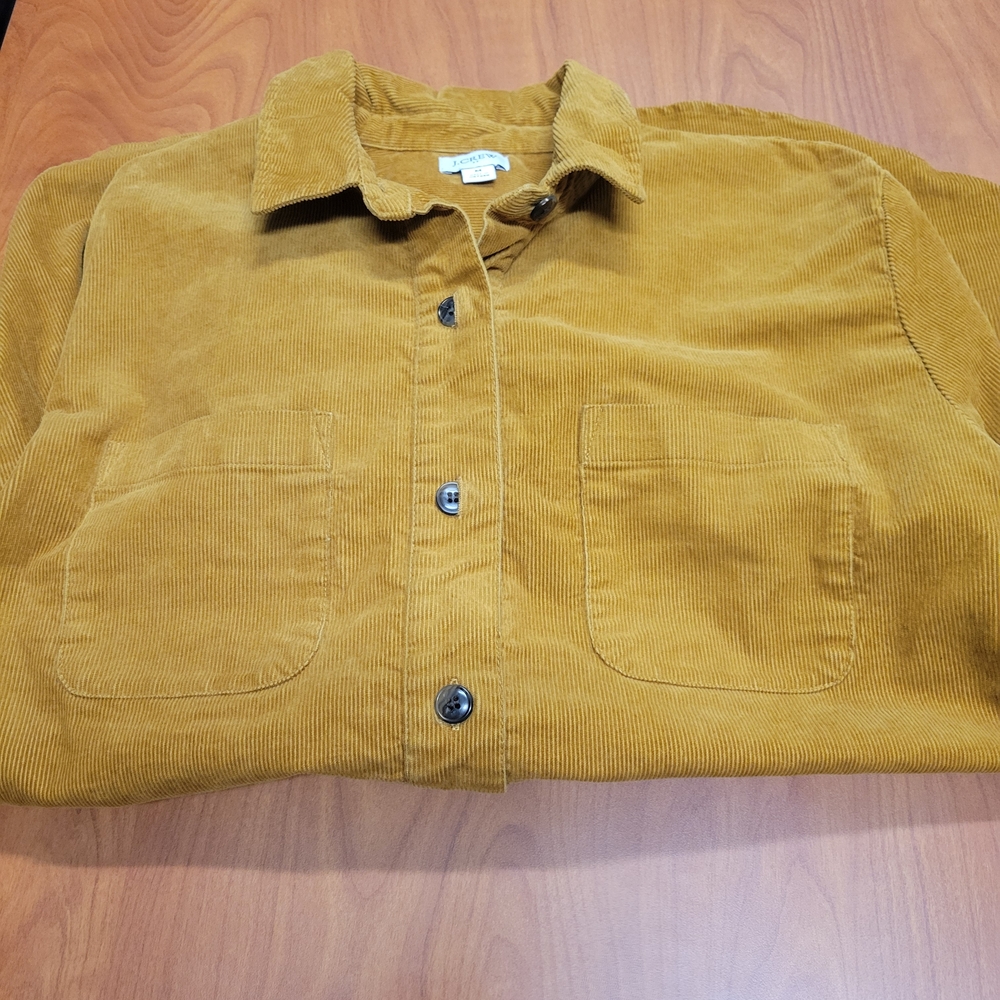 J. Crew Mustard Yellow Corduroy Button-Up Jacket